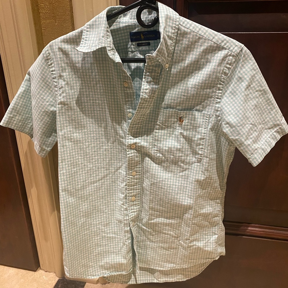 Ralph Lauren Teal Men’s SS Shirt Size Small
